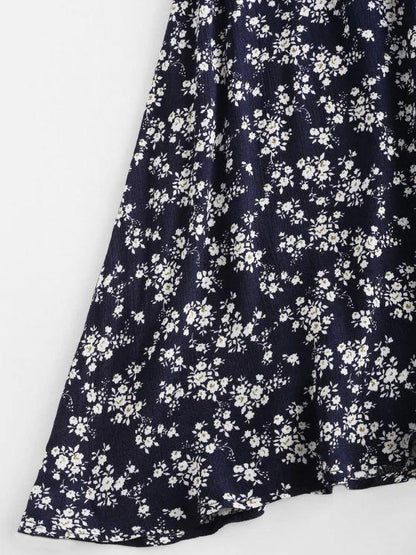 Ditsy Floral Wrap Mini Dress - LuckyFash™