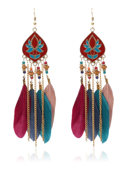 Women's Earrings Ethnic Style Street Color Block Earring - LuckyFash™