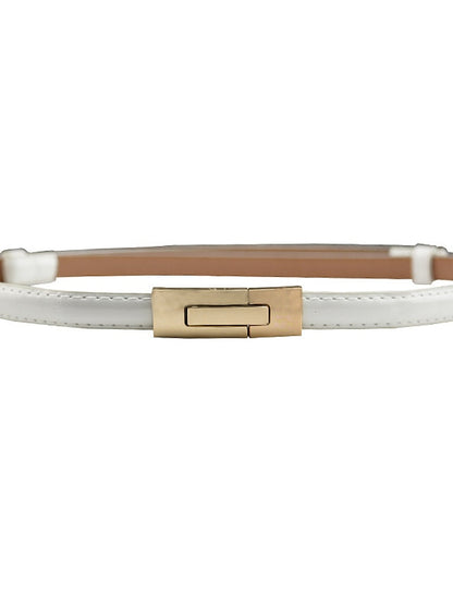 Women's Skinny Belt Party Street Dailywear Holiday Gold Silver Belt Pure Color Blue Fall Winter Spring Summer - LuckyFash™