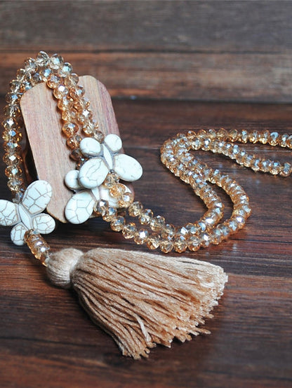 Women's necklace Chic Modern Street Butterfly Necklaces & Color Crystal  Bohemia Sweater Necklace / Blue / Pink / Fall / Winter - LuckyFash™