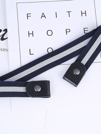 Women's Clear Belt Nylon Steel Buckle Plain Casual Work Daily Black White Blue Coffee - LuckyFash™