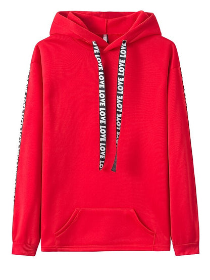 Women's Hoodie Pullover Basic Casual Black Blue Pink Plain Solid Colored Street Hooded Long Sleeve S M L XL XXL - LuckyFash™