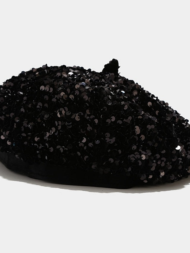 Popular Sequins Painter Hat Female Korean Version Trendy Beret Pub Party British Retro Octagonal Hat - LuckyFash™
