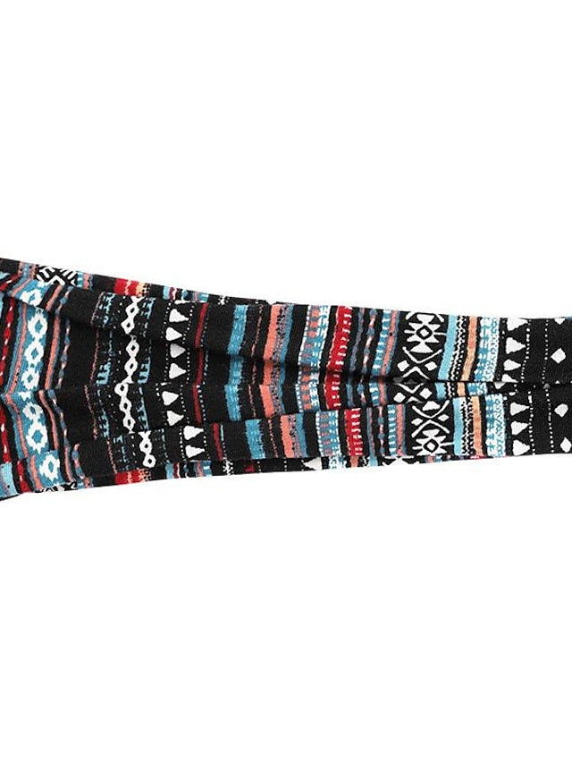 europe and the united states cross-border fashion sports hairband yoga bundle sweat-absorbing headband new ladies wide-brimmed printed headwear - LuckyFash™