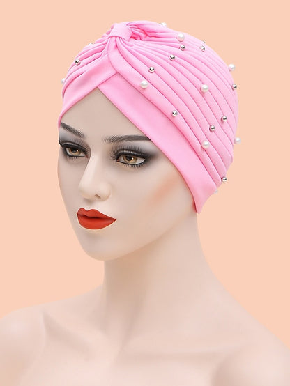 Women's Beanie / Slouchy Party Dailywear Sports Outdoor Beaded Pure Color Red Blue Hat Basic Brown Pink Fall Winter - LuckyFash™