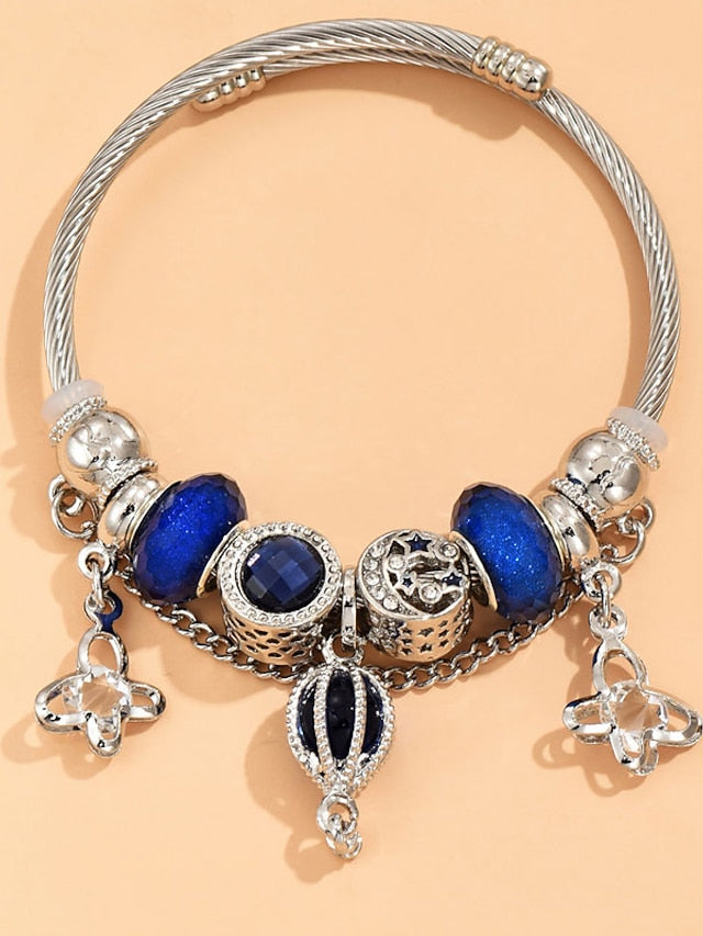 Women's Charm Bracelet Cuff Bracelet Bracelet Twisted Butterfly Fashion Luxury Elegant Steel Bracelet Jewelry Silver For Gift Daily Date - LuckyFash™