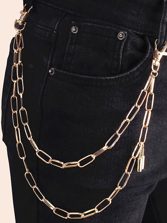 Men's Women's Pants Chain Wallet Chain Pocket Chain Metal Chain Buckle Free Chain Casual Classic Party Daily Gold - LuckyFash™