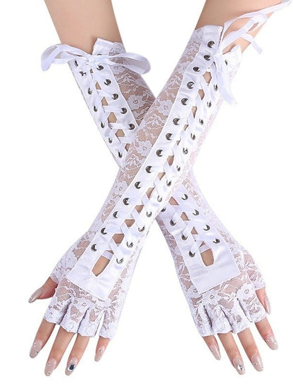 Women's Gloves Fingerless Gloves Party Evening Gift Daily Polyester Simple Casual Sexy 1 Pair - LuckyFash™