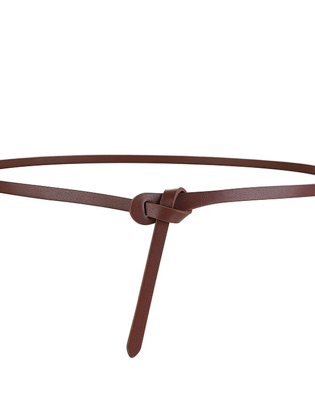 Women's Skinny Belt Party Street Dailywear Holiday Black White Belt Pure Color Red Fall Winter Spring Summer - LuckyFash™