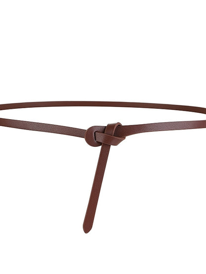 Women's Skinny Belt Party Street Dailywear Holiday Black White Belt Pure Color Red Fall Winter Spring Summer - LuckyFash™