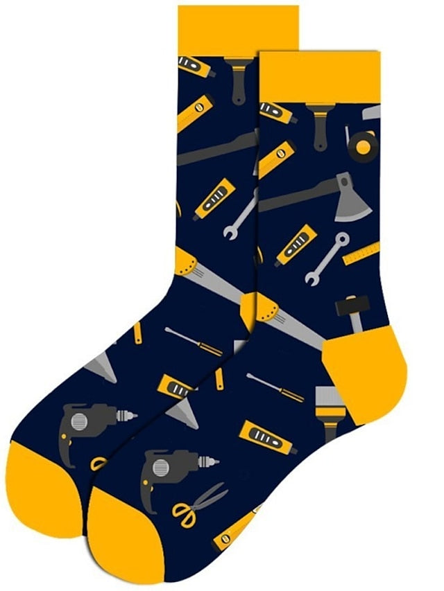 Unisex Crew Socks Work Daily Holiday Animal Patterned Dot Flower Polyester Cotton Simple Casual Lolita Casual Cute Casual / Daily 1 Pair - LuckyFash™