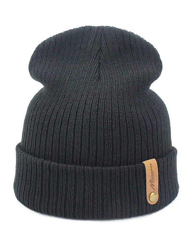 Women's Hat Beanie / Slouchy Winter Hats Green Black Blue Outdoor Street Dailywear Knit Letter Windproof Comfort Warm - LuckyFash™