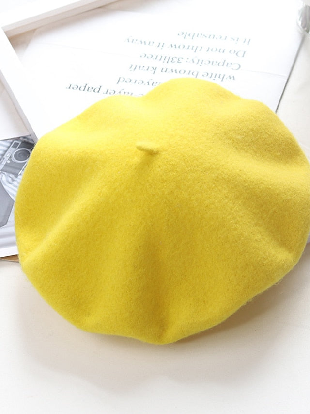 Women's Hat Beret Hat Winter Hats Green Black Purple Outdoor Street Dailywear Knit Pure Color Comfort Warm Breathable - LuckyFash™