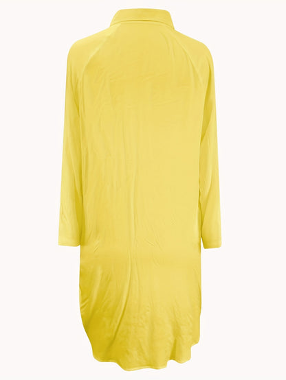 Long Sleeve Shirt Dress, Button Up Casual Dress, Women's Clothing