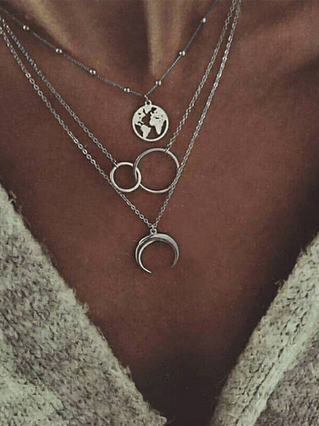 Women's necklace Chic & Modern Street Geometry Necklaces / Gold / Silver / Fall / Winter / Spring - LuckyFash™