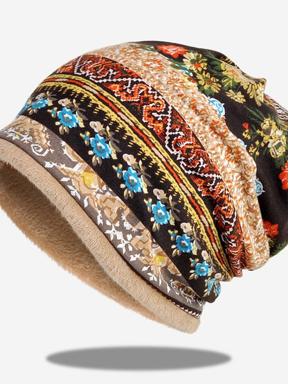 Women's Hat Beanie / Slouchy Blue Coffee Outdoor Home Daily Print Flower Portable Windproof Comfort - LuckyFash™