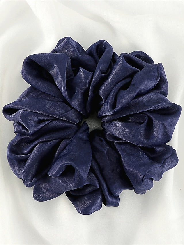 Plain Malaysian Bunch Hair Tie Women Silk Linen Ribbon Wrist Shawl Muslim Hijab Bonnet Volumizing Scrunchie Headband - LuckyFash™