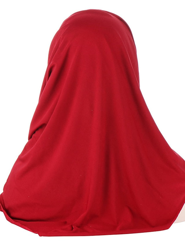 Forehead Cross Hair Wrap Scarf Solid Color Glitter Sequins Jersey Hijabs Muslim Headband Women Turban Hair Cap Headscarf - LuckyFash™