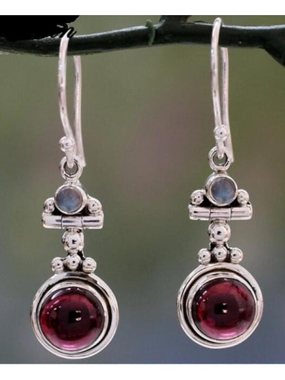 1 Pair Earrings For Women's Girls'  Imitation Diamond Alloy Classic Wedding Amethyst Diamond zircon earrings long Pendant Earring - LuckyFash™