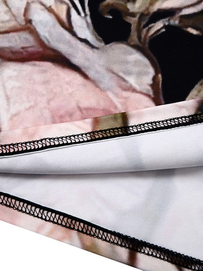 Women's Floral Crew Neck Long Dress Maxi Dress Casual Dress Print Dress Casual Outdoor Daily Weekend Print Long Sleeve Dress Regular Fit White Fall Spring S M L XL XXL - LuckyFash™