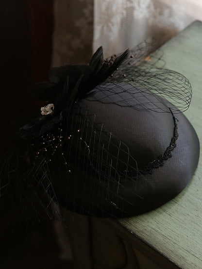 Women's Hat Bucket Hat Black Pink Royal Blue Wedding Party Festival Mesh Pure Color Warm - LuckyFash™