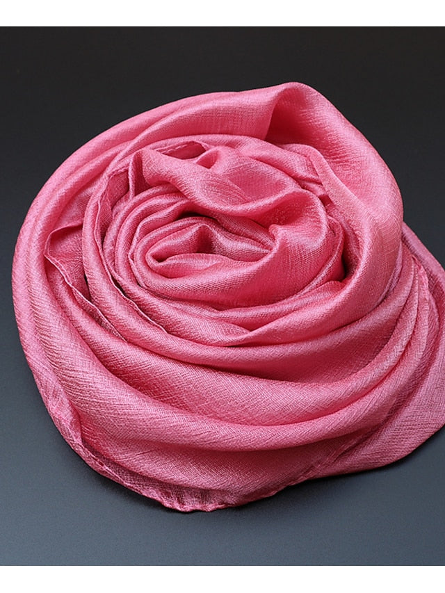 Simple Women Fashion Scarf Plain Solid Shawls Scarves Summer Lady Bandanas Foulard Hijab Party Gift - LuckyFash™