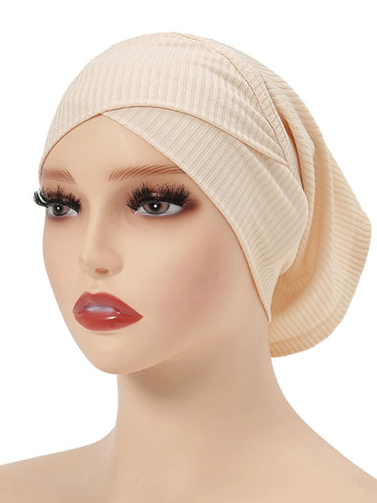 Simple Turban Cap Muslim Hijab Women Head Scarves Islamic Underscarf Bonnet Headscarf Stretch Jersey Cap Solid Color Muslim Turban Hats - LuckyFash™
