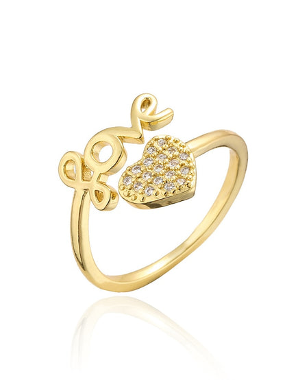 Women's Rings Elegant Wedding Heart Ring / Gold / Fall / Winter / Spring / Summer - LuckyFash™