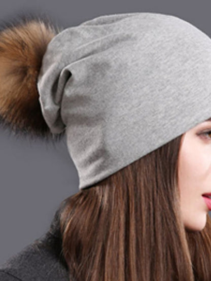 Women's Hat Beanie / Slouchy Black Light Gray Dark Gray Outdoor Home Daily Knit Pure Color Windproof Comfort Warm - LuckyFash™