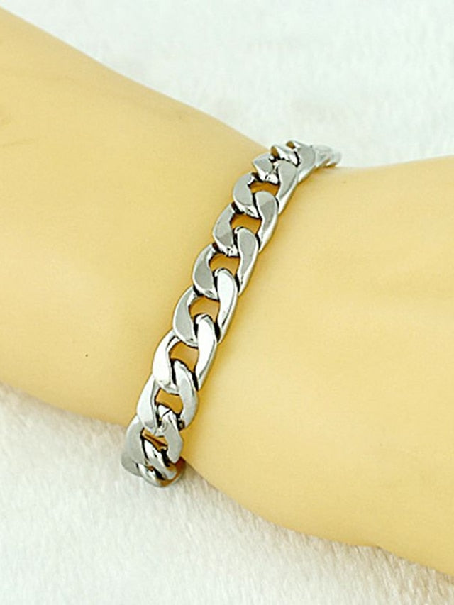 Women's Chain Bracelet Classic Fashion Simple Alloy Bracelet Jewelry Silver For Daily Date - LuckyFash™