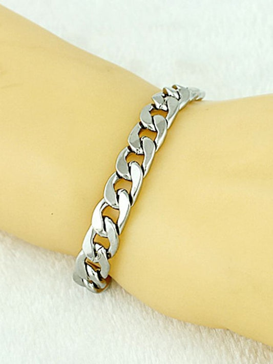 Women's Chain Bracelet Classic Fashion Simple Alloy Bracelet Jewelry Silver For Daily Date - LuckyFash™