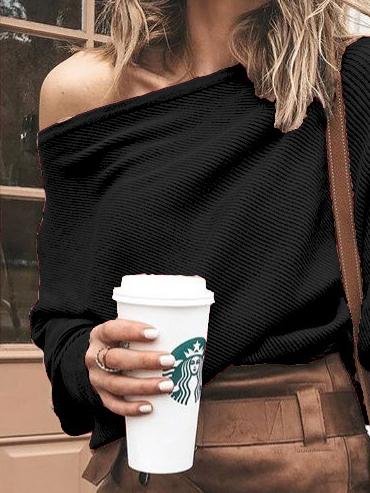 Elegant One-shoulder Bat Sleeve T-shirt - LuckyFash™