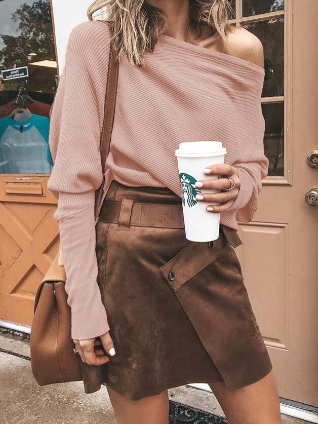 Elegant One-shoulder Bat Sleeve T-shirt - LuckyFash™