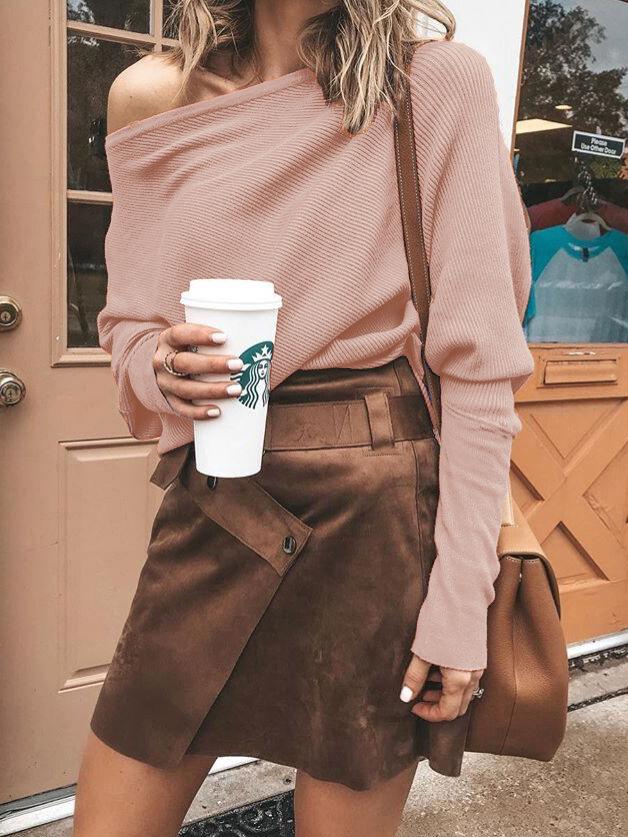 Elegant One-shoulder Bat Sleeve T-shirt - LuckyFash™