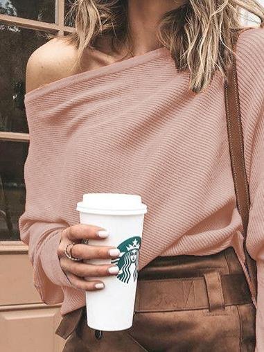 Elegant One-shoulder Bat Sleeve T-shirt - LuckyFash™