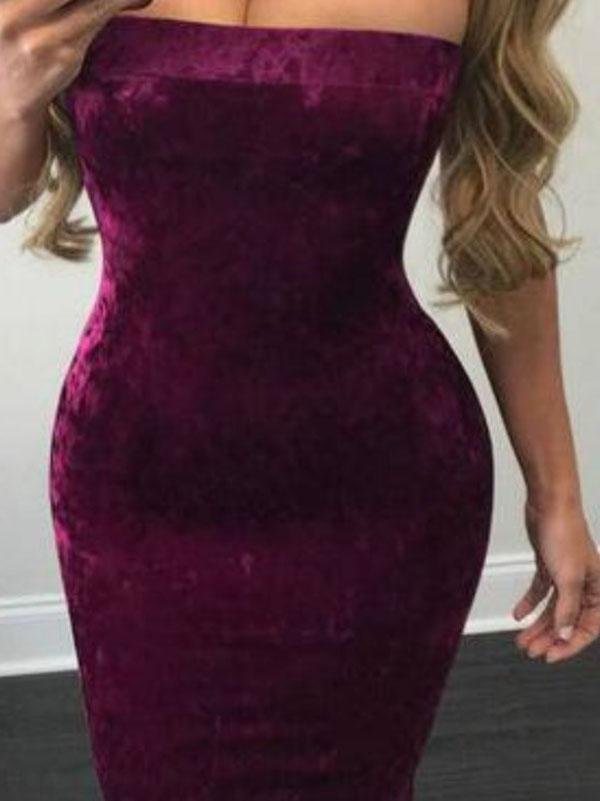 Elegant Solid Color Sleeveless Knee Length Prom Dress - LuckyFash™