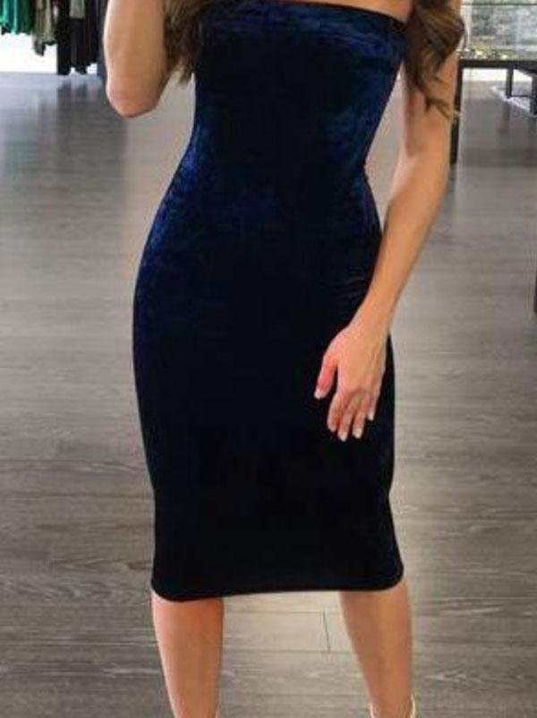 Elegant Solid Color Sleeveless Knee Length Prom Dress - LuckyFash™