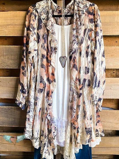 Embracing Love Lace Cardigan - Beige/leopard - LuckyFash™