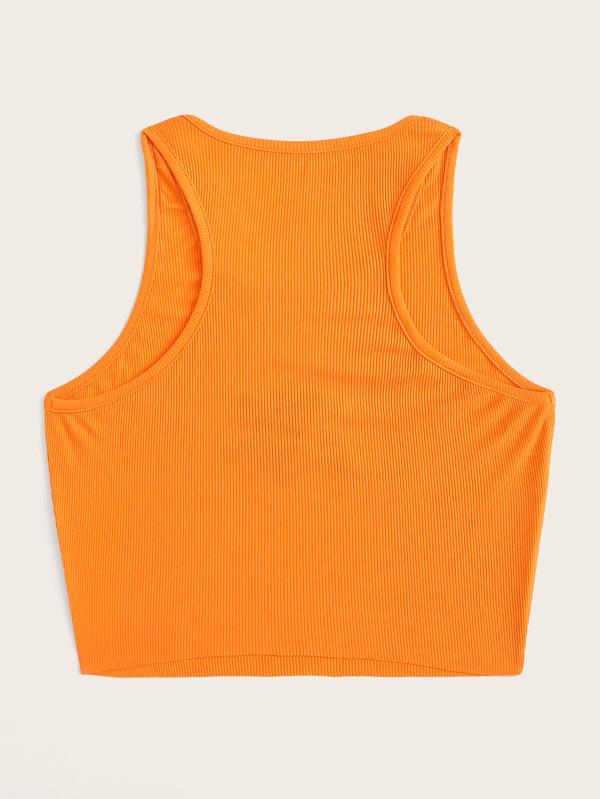 Embroidered Cherub Graphic Cropped Tank Top - LuckyFash™