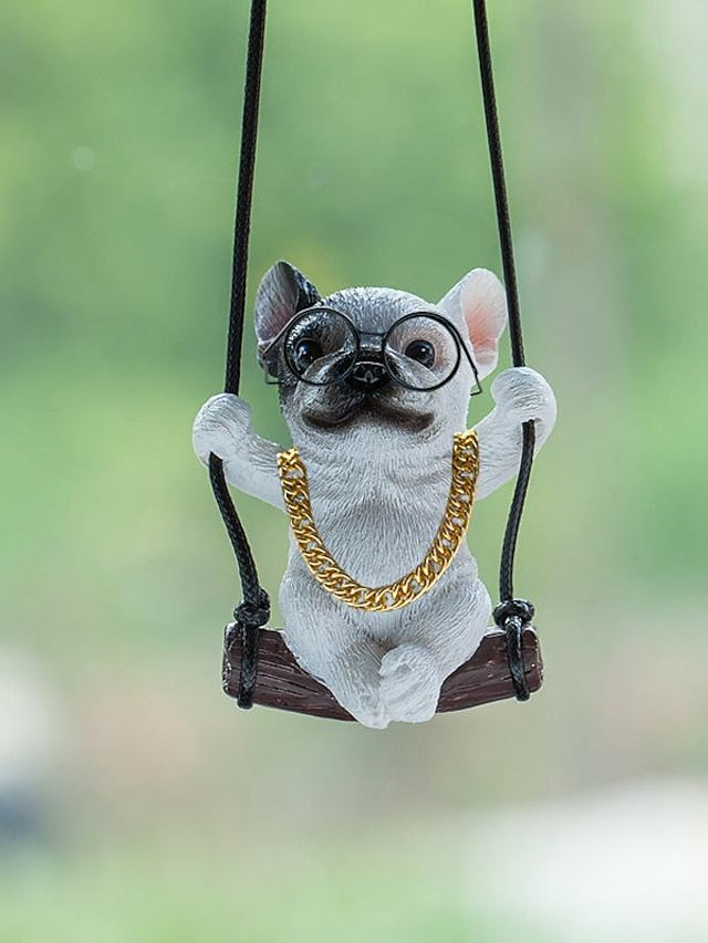 2023 New Car Charm Pendant Swing Pug Pug Dog Car Supplies - LuckyFash™