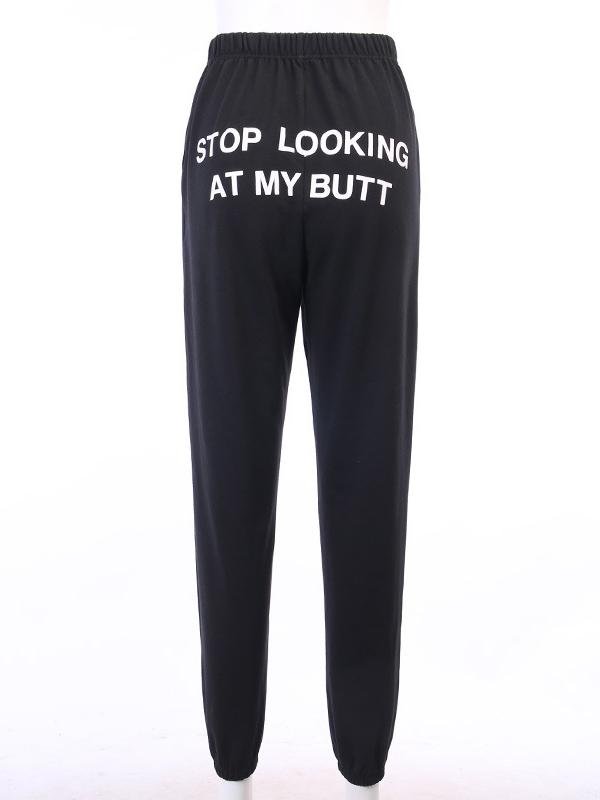 English Printed Casual Loose Sweatpants - LuckyFash™