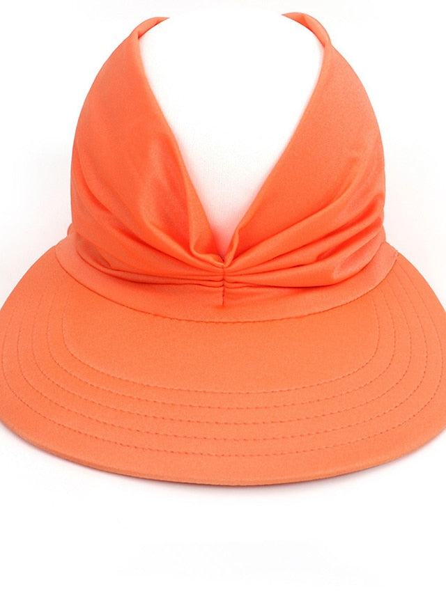 Women's Sun Hat Floppy Hat Outdoor Daily Crystal / Rhinestone Solid / Plain Color Polyester Boho Casual Casual / Daily 1 pcs - LuckyFash™