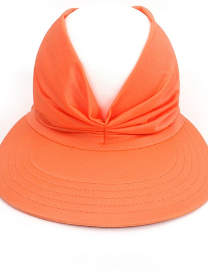 Women's Sun Hat Floppy Hat Outdoor Daily Crystal / Rhinestone Solid / Plain Color Polyester Boho Casual Casual / Daily 1 pcs - LuckyFash™