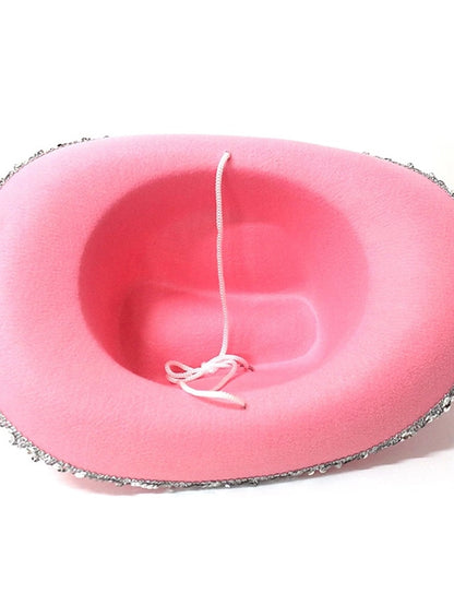 Women's Hat Bucket Hat Flat Cap Light Pink Pink Fuchsia Party Outdoor Special Occasion Beaded Star Print Comfort Warm Breathable - LuckyFash™