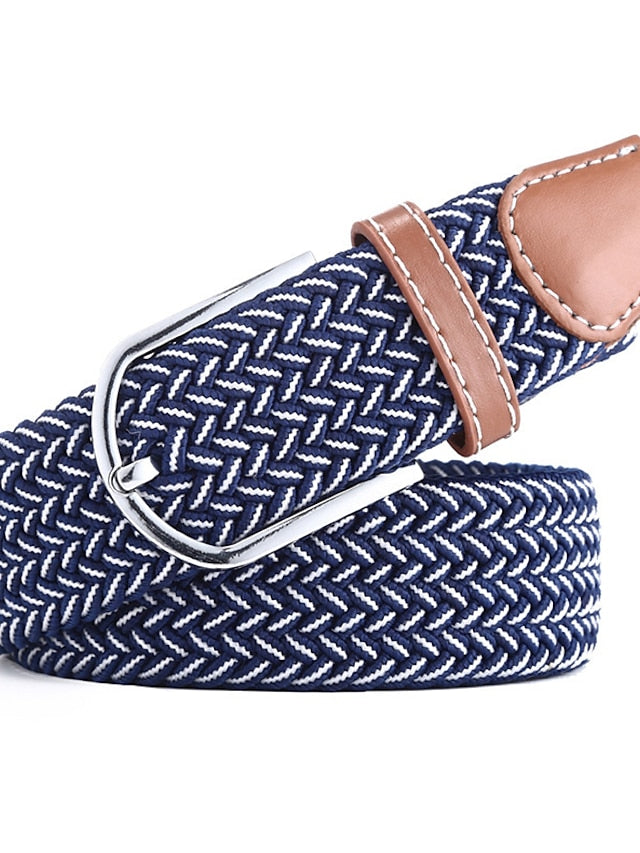 Women's Belt Canvas leather Black And White Blue and White Blue white red Black rice coffee Black Waist Belt Street Casual Color Block / Spring / Summer / Winter - LuckyFash™