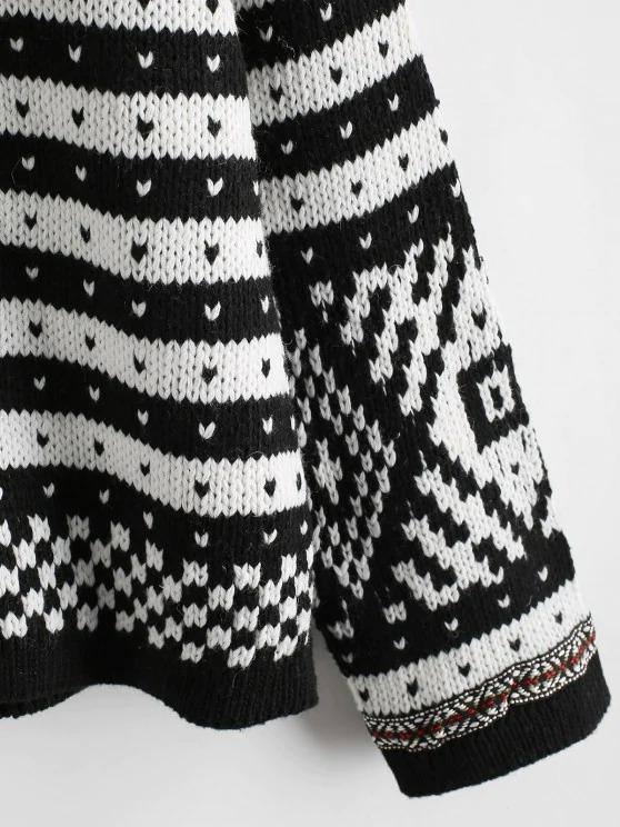 Ethnic Graphic Thick Cardigan - LuckyFash™