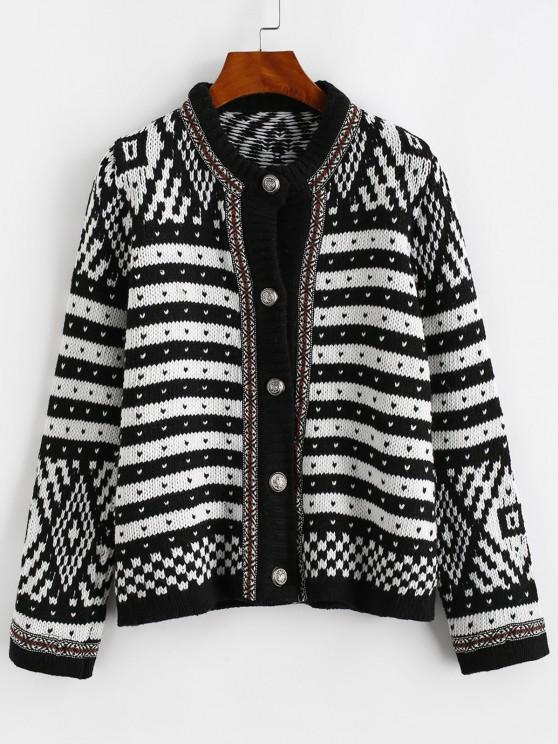 Ethnic Graphic Thick Cardigan - LuckyFash™