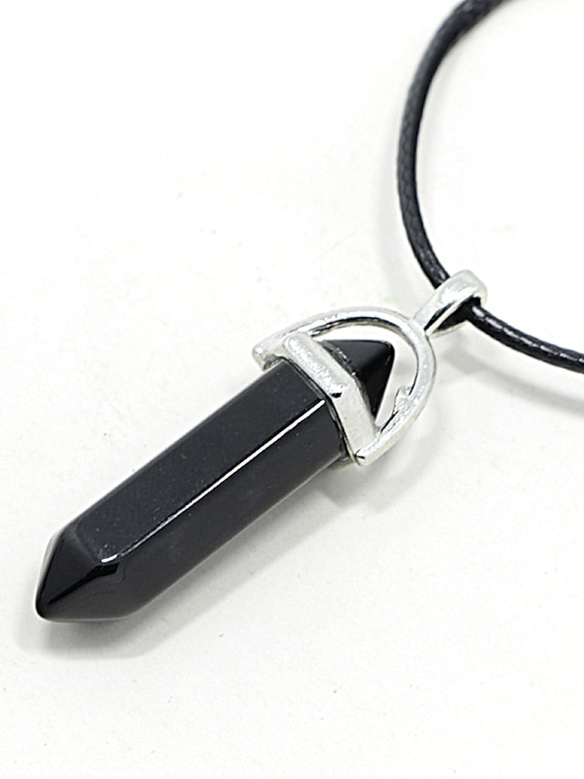 Pendant Necklace For Women's Turquoise Crystal Party Casual Daily Synthetic Gemstones Crystal Turquoise Black - LuckyFash™