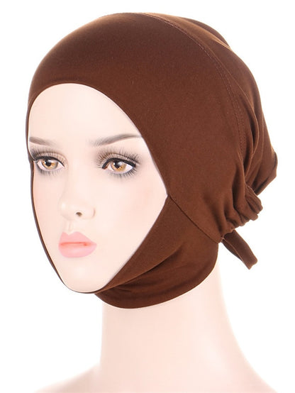 Soft Adjustable Inner Hijab Caps Muslim Stretch Tie Back Jersey Cap Islamic Underscarf Bonnet Female Headscarf Headwrap Arab Turban - LuckyFash™