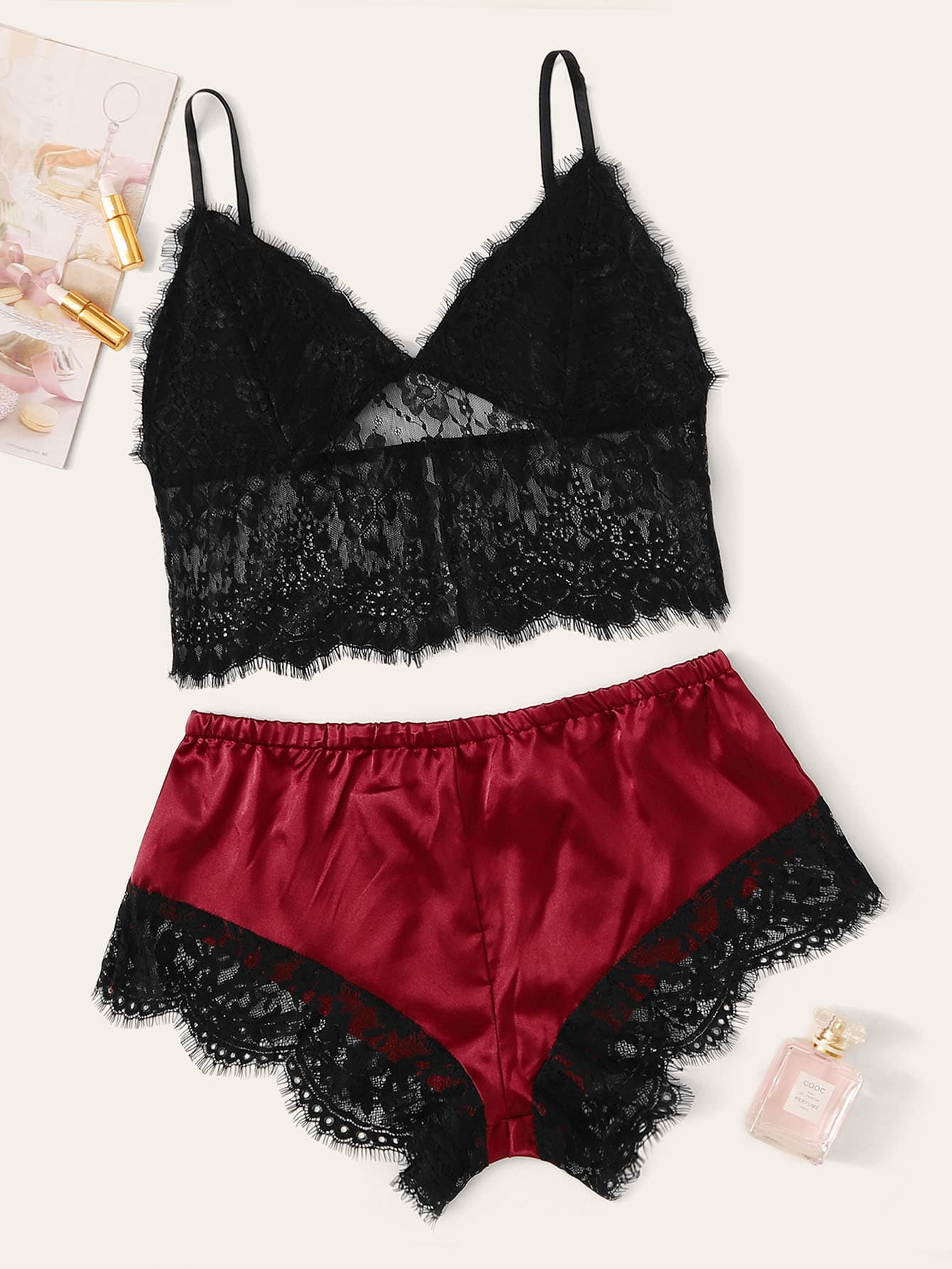 Eyelash Floral Lace Lingerie Set - LuckyFash™